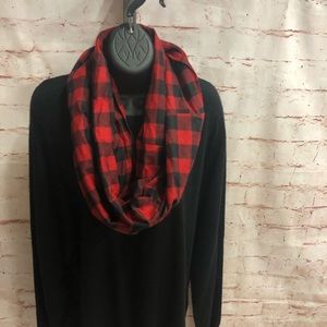 Flannel pocket infinity scarf New and handmade
